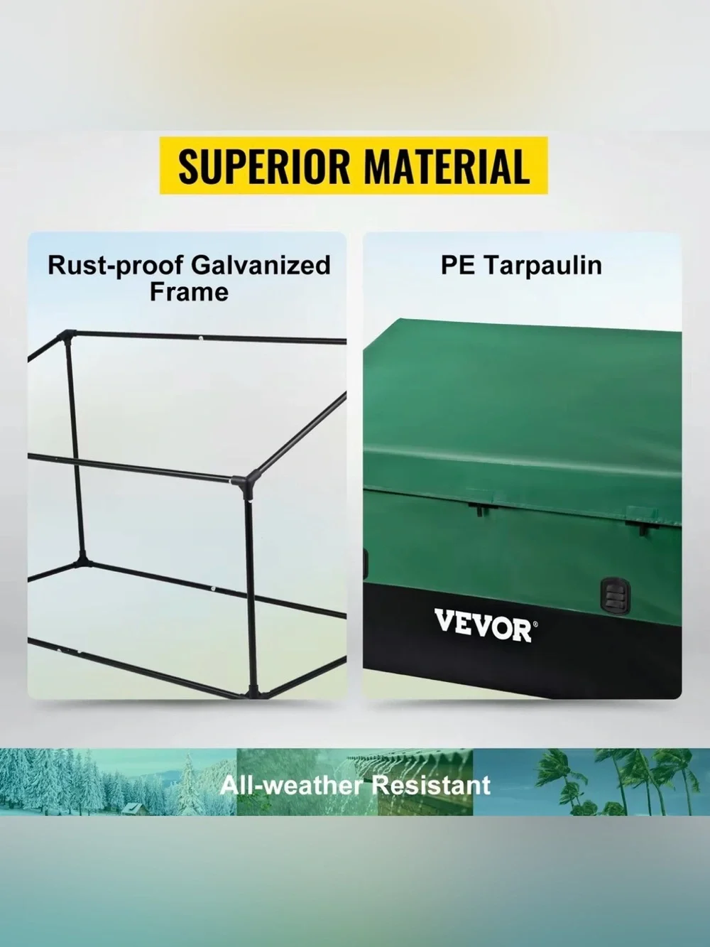 Outdoor/Indoor Storage Box - Green Weatherproof Deck/Garage Organizer 230 Gallon